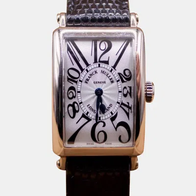 Pre-owned Franck Muller Silver Stainless Steel Long Island Quartz Women's Wristwatch 23 Mm
