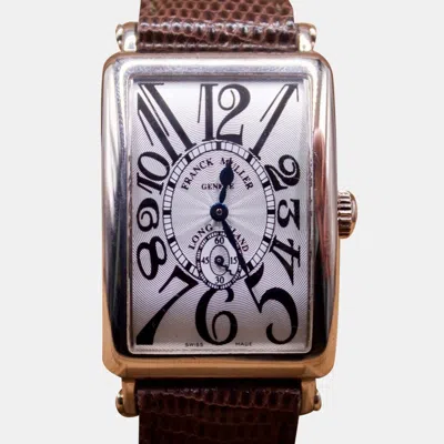 Pre-owned Franck Muller Silver Stainless Steel Long Island Quartz Women's Wristwatch 26 Mm