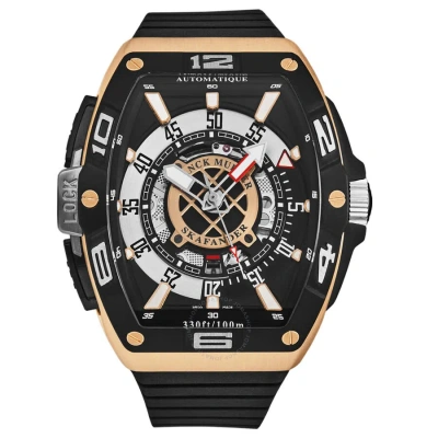 Franck Muller Skafander Automatic Black Dial Men's Watch 46scskfblkbkgd2 In Black / Gold / Gold Tone / Rose / Rose Gold / Rose Gold Tone