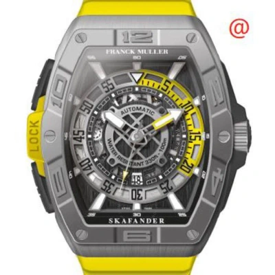 Franck Muller Skafander Automatic Black Dial Men's Watch Skf46dvscdtttbr(ttja) In Yellow