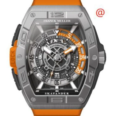 Franck Muller Skafander Automatic Black Dial Men's Watch Skf46dvscdtttbr(ttor) In Orange