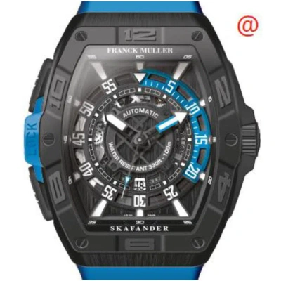 Franck Muller Skafander Automatic Black Dial Men's Watch Skf46dvscdtttnrbr(ttnrbl) In Black / Blue