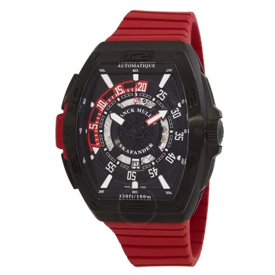 Franck Muller Skafander Automatic Black Dial Men's Watch Skf46dvscdtttnrbr(ttnrer) In Red