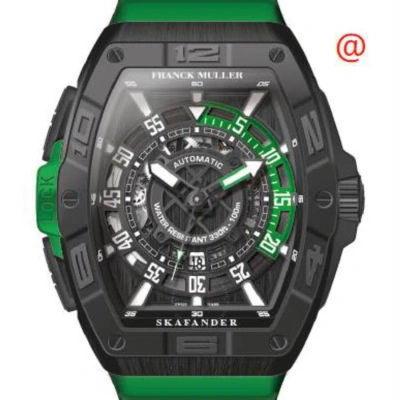 Franck Muller Skafander Automatic Black Dial Men's Watch Skf46dvscdtttnrbr(ttnrvr) In Black / Green