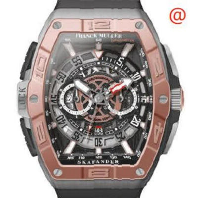 Franck Muller Skafander Chronograph Automatic Black Dial Men's Watch Skf46dvccdtttbr(5ntt) In Pink