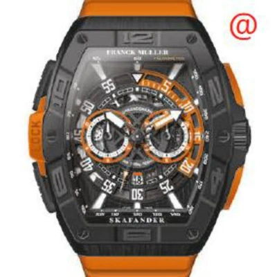 Franck Muller Skafander Chronograph Automatic Black Dial Men's Watch Skf46dvccdtttnrbr(ttnror) In Black / Orange
