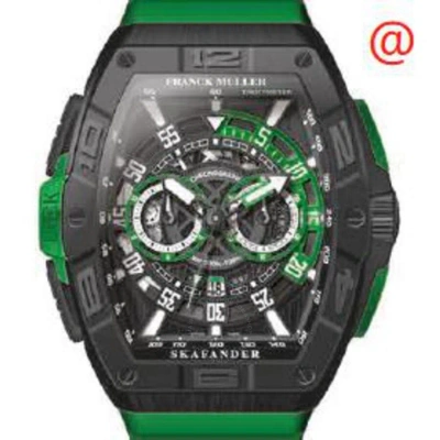 Franck Muller Skafander Chronograph Automatic Black Dial Men's Watch Skf46dvccdtttnrbr(ttnrvr) In Green