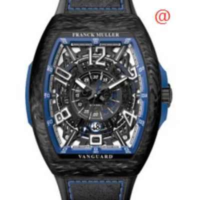 Franck Muller Vanguard Automatic Black Dial Men's Watch V45scdtsqtrcgcarbonbl(nrblcnr) In Animal Print