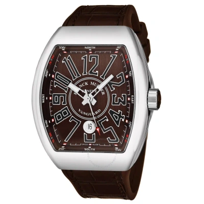 Franck Muller Vanguard Automatic Brown Dial Men's Watch 45scstlbrnshny In Black