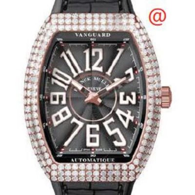 Franck Muller Vanguard Automatic Diamond Black Dial Men's Watch V41satd5nnr(nrblc5n) In Gold
