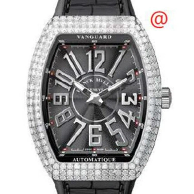 Franck Muller Vanguard Automatic Diamond Black Dial Men's Watch V41satreldacnr(nrac) In Gold