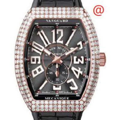 Franck Muller Vanguard Automatic Diamond Black Dial Men's Watch V41ss6d5nnr(nrblc5n) In Red