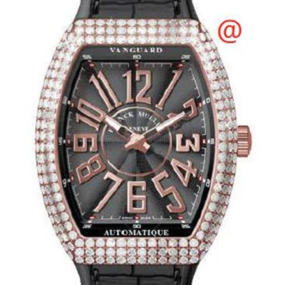 Franck Muller Vanguard Automatic Diamond Black Dial Men's Watch V45satreld5nnr(nr5n) In Gold
