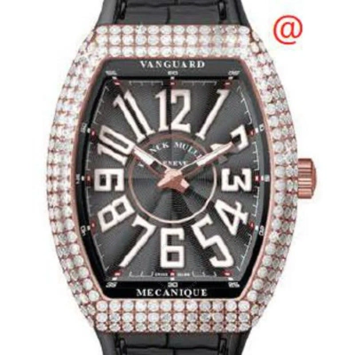 Franck Muller Vanguard Automatic Diamond Black Dial Men's Watch V45sd5nnr(nrblc5n) In Gold