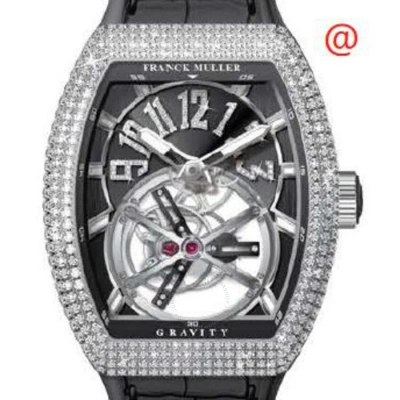 Franck Muller Vanguard Automatic Diamond Black Dial Men's Watch V50ltgravitycsdnbrcd(acnr)