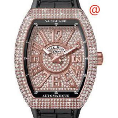 Franck Muller Vanguard Automatic Diamond Gold Dial Men's Watch V41satreldcd5nnr(diam5n) In Black