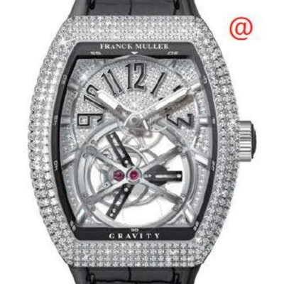 Franck Muller Vanguard Automatic Diamond Silver Dial Men's Watch V50ltgravitycsdcd(acnr) In Black