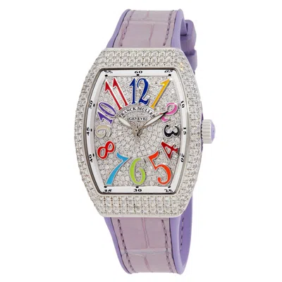 Franck Muller Vanguard Automatic Diamond Unisex Watch V 32 Sc At Fo D Cd Col Drm Ac Vl In Pink / Purple / White