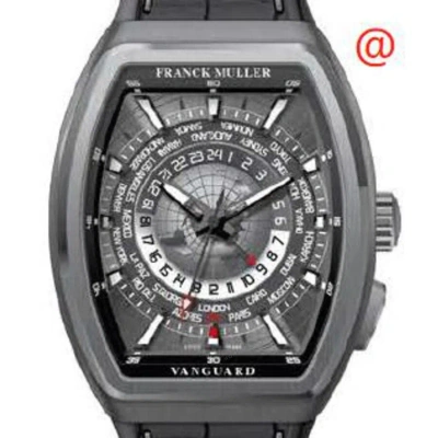 Franck Muller Vanguard Automatic Grey Dial Men's Watch V45huttbrtttt(ttblcnr) In Black