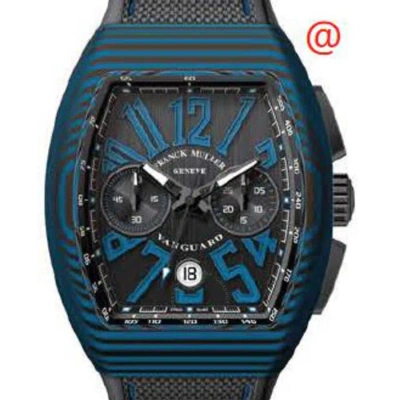 Franck Muller Vanguard Chronograph Automatic Black Dial Men's Watch V45ccdtcarblnr(nrblbl) In Blue
