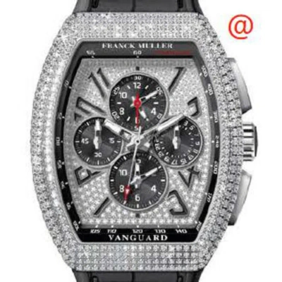 Franck Muller Vanguard Chronograph Automatic Diamond Black Dial Men's Watch V45ccmbdcdacnr(diamnrac)