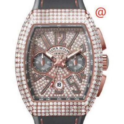 Franck Muller Vanguard Chronograph Automatic Diamond Grey Dial Men's Watch V45ccdtdcd5ntt(diamtt5n) In Gray