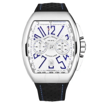 Franck Muller Vanguard Chronograph Automatic White Dial Men's Watch 45ccwhtblu-1 In Black / White
