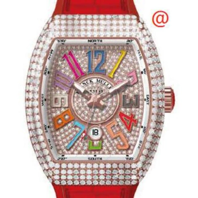 Franck Muller Vanguard Classical Automatic Diamond Rose Gold Dial Men's Watch V45scdtcoldrmdcd5nrg(d In Red