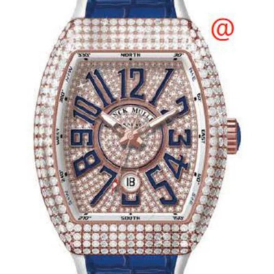 Franck Muller Vanguard Classical Automatic Diamond Rose Gold Dial Men's Watch V45scdtdcd5nbu(diambl5 In Black