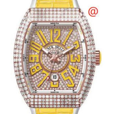 Franck Muller Vanguard Classical Automatic Diamond Rose Gold Dial Men's Watch V45scdtdcd5nja(diamja5 In Yellow
