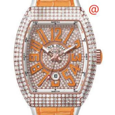 Franck Muller Vanguard Classical Automatic Diamond Rose Gold Dial Men's Watch V45scdtdcd5nor(diamor5 In Orange