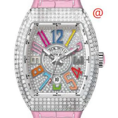 Franck Muller Vanguard Classical Automatic Diamond Silver Dial Men's Watch V45scdtcoldrmdcdacrs(diam In Pink