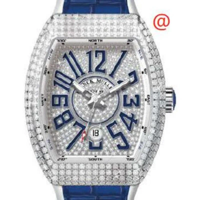 Franck Muller Vanguard Classical Automatic Diamond Silver Dial Men's Watch V45scdtdcdacbu(diamblac) In Blue