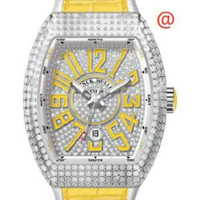 Franck Muller Vanguard Classical Automatic Diamond Silver Dial Men's Watch V45scdtdcdacja(diamjaac) In Silver / Yellow
