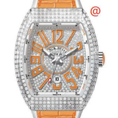 Franck Muller Vanguard Classical Automatic Diamond Silver Dial Men's Watch V45scdtdcdacor(diamorac) In Orange