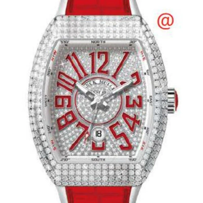 Franck Muller Vanguard Classical Automatic Diamond Silver Dial Men's Watch V45scdtdcdacrg(diamrgeac) In Red