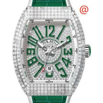 Franck Muller Vanguard Classical Automatic Diamond Silver Dial Men's Watch V45scdtdcdacvr(diamvrac) In Green