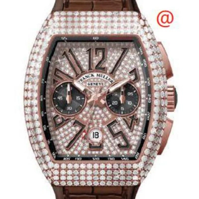 Franck Muller Vanguard Classical Chronograph Automatic Diamond Black Dial Unisex Watch V45ccdtdcd5nn In Gray