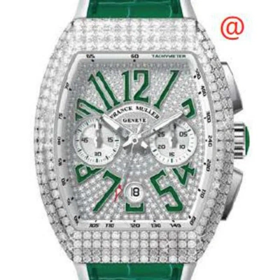 Franck Muller Vanguard Classical Chronograph Automatic Diamond Green Dial Men's Watch V45ccdtdcdacvr In Metallic