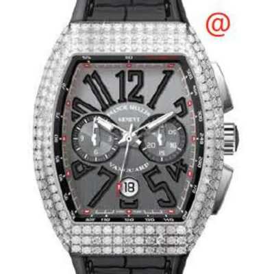 Franck Muller Vanguard Classical Chronograph Automatic Diamond Grey Dial Men's Watch V41ccdtdacnr(tt In Black