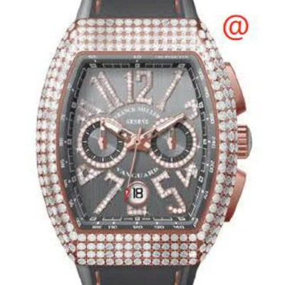 Franck Muller Vanguard Classical Chronograph Automatic Diamond Grey Dial Men's Watch V41ccdtdnbrcd5n In Gray
