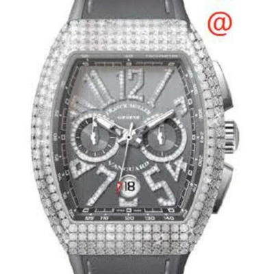 Franck Muller Vanguard Classical Chronograph Automatic Diamond Grey Dial Men's Watch V41ccdtdnbrcdac In Gray