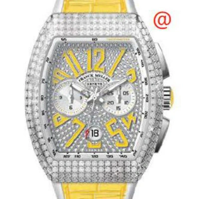 Franck Muller Vanguard Classical Chronograph Automatic Diamond Silver Dial Men's Watch V41ccdtdcdacj In Silver / Yellow