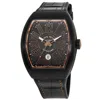 Franck Muller Vanguard Classical Titanium & Gold Leather Strap Men's Watch V 45 Sc Dt Tt Nr Br (5n) In Black