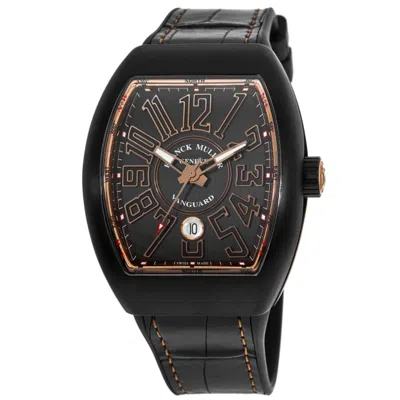 Franck Muller Vanguard Classical Titanium & Gold Leather Strap Men's Watch V 45 Sc Dt Tt Nr Br (5n) In Black