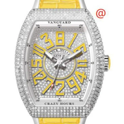 Franck Muller Vanguard Crazy Hours Automatic Diamond Silver Dial Men's Watch V45chdcdacja(diamjaac) In Yellow