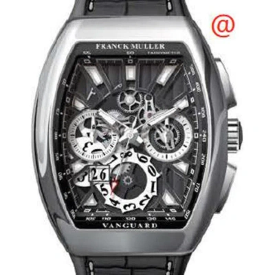 Franck Muller Vanguard Grande Date Chronograph Automatic Black Dial Men's Watch V45ccgdsqtacnr(nrlum In Gold