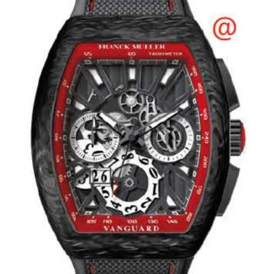 Franck Muller Vanguard Grande Date Chronograph Automatic Black Dial Men's Watch V45ccgdsqtcarbonnr(n In Gold