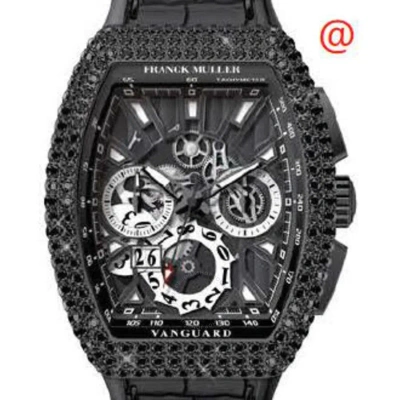 Franck Muller Vanguard Grande Date Chronograph Automatic Diamond Black Dial Men's Watch V45ccgdsqtda