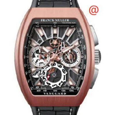Franck Muller Vanguard Grande Date Chronograph Automatic Men's Watch V45ccgdsqt5nbrnr(acbrlum5nbr) In Black